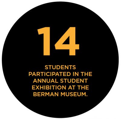 14 Students Participated in the Annual Student Exhibition at the Berman Musem