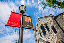 Ursinus Flag on Campus