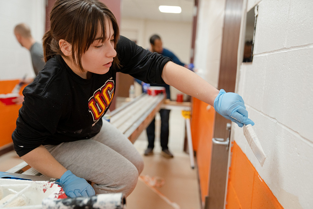 More than 60 percent of Ursinus students participate in service projects each year, including dur...