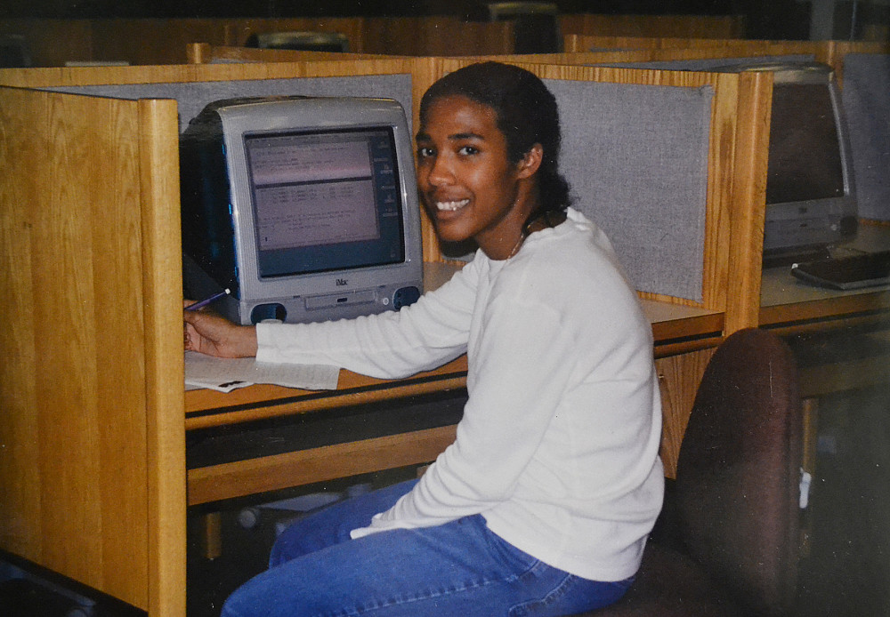 Tisha Brooks '01, while working on her Summer Fellows project in 2001.