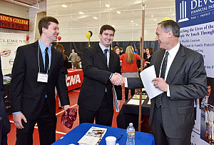 Ursinus students attend the 2016 Job, Internship and Networking Fair.