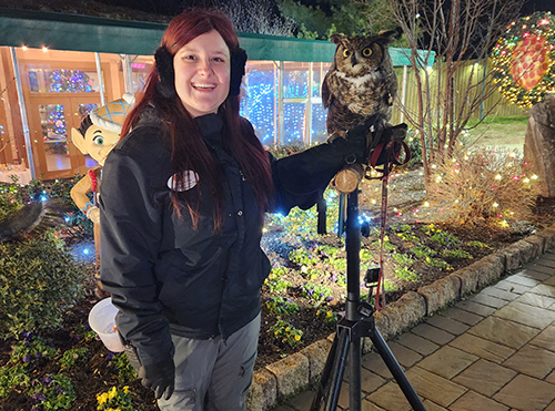 elisa with owl
