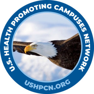 The US Health Promoting Campuses Network seal is given to colleges who sign the Okanagan Charter....
