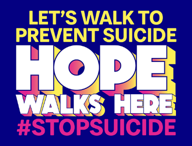I'm walking to prevent suicide. Hope walks here. #StopSuicide