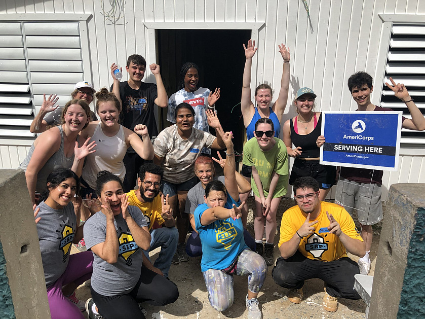 2024 and 2025 Melrose Fellows with Americorps Fellows and SBP Staff in Carolina, Puerto Rico