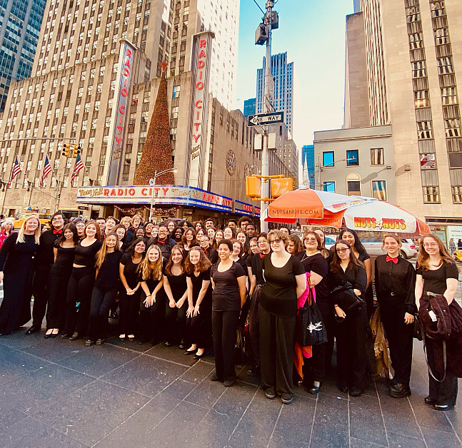 Voices of Ursinus performance at Radio City Music Hall in New York City, November 2023