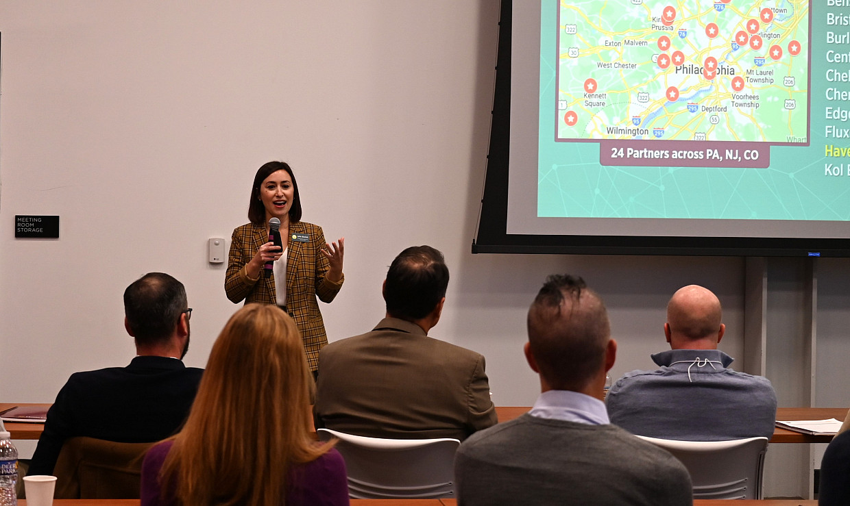 Keynote presenter Julia Skolnik, CEO and founder of Professional Learning Partnerships, speaks during the Strengthening the Teacher Pipel...