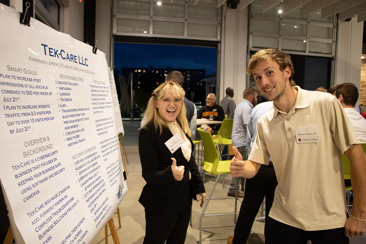 Students who participated in the Digital Spark program held a poster session at the U-Imagine Center's 10-year anniversary celebration.