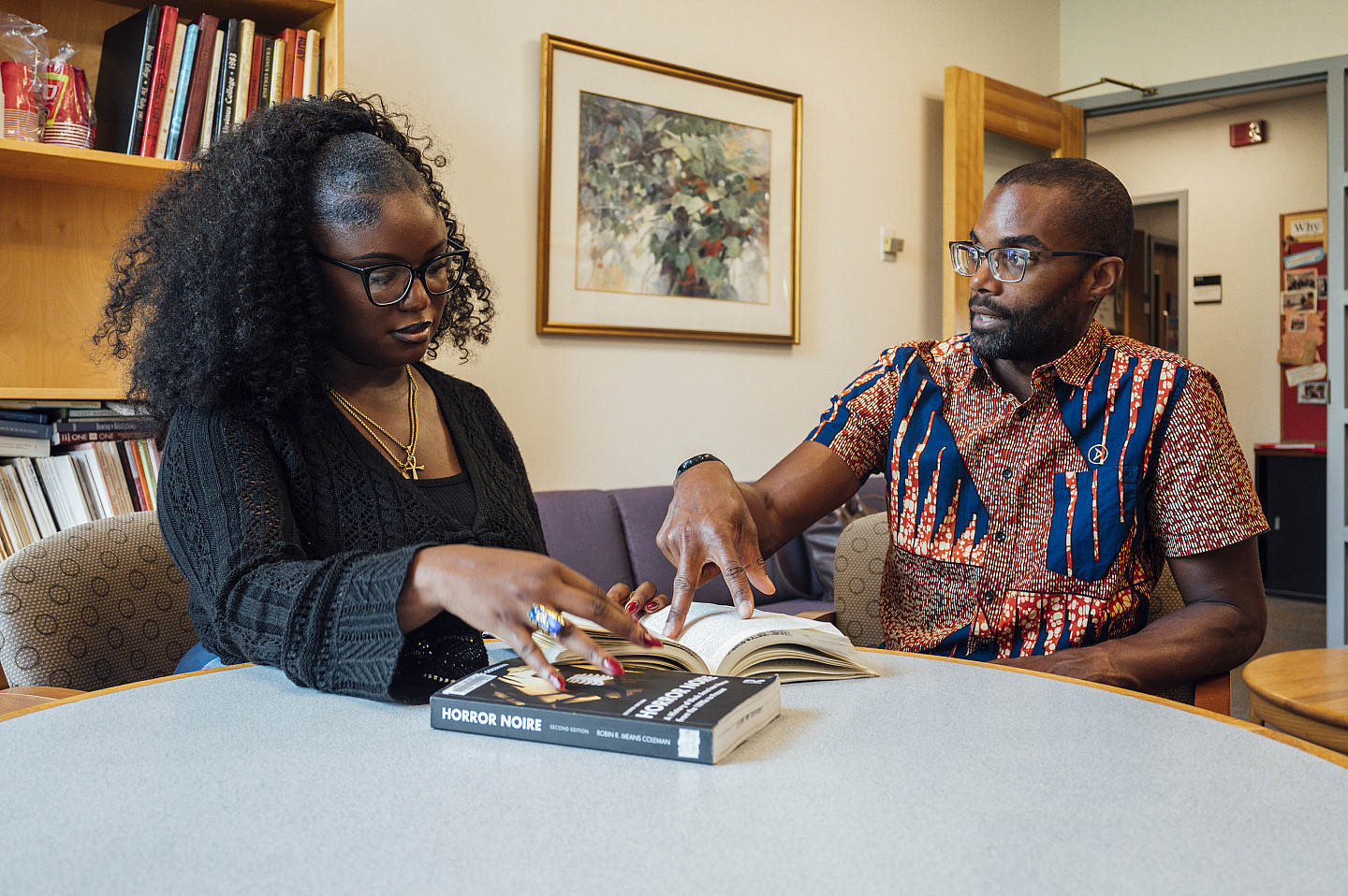 Associate Professor of History Edward Onaci and Kyra Norman '25