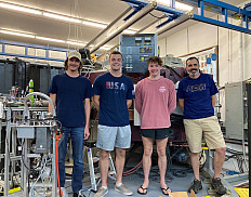 Ursinus students and Professor Lew Riley work with the Split-Pole Spectraph at the Fox Lab at Florida State University as part of the Fox...
