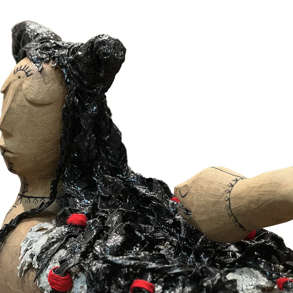 Sahar Tarighi (Kurdish, b. 1987), ?amaran, 2022. Clay, fabric, foam, yarn, metal. Courtesy of the Artist.