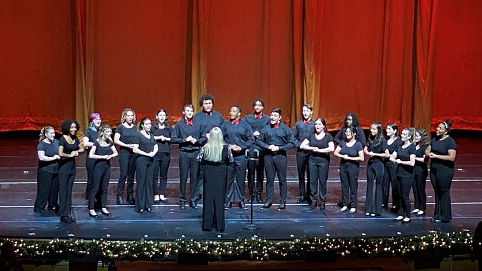 Voices of Ursinus performing at Radio City Music Hall.