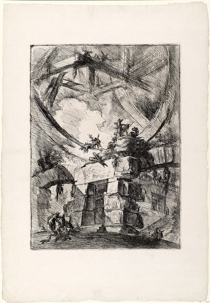 Giovanni Battista Piranesi, The Giant Wheel from the series Carceri, series first published 1749. Etching. Gift of Dr. Val B. & Dr. J...