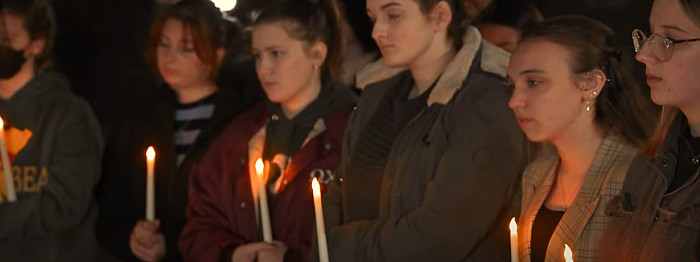 Ursinus students at Disability Day of Mourning vigil.