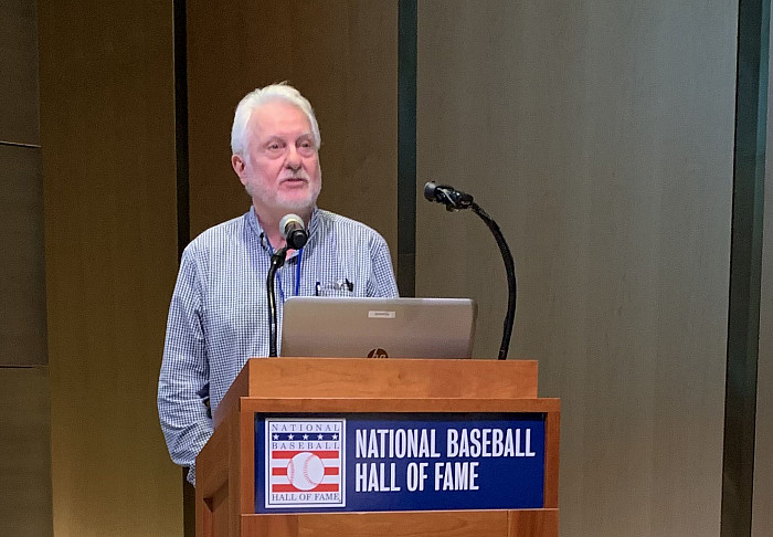 Jon Volkmer at the Baseball Hall of Fame.