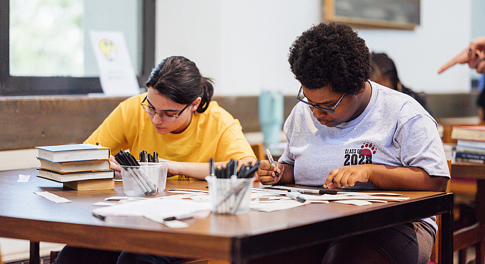 First Year students participate in a CIE common event in the Myrin Library - August 23, 2024