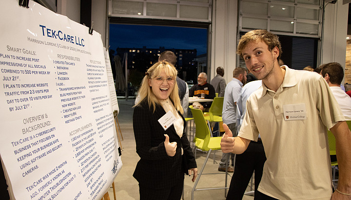 Students who participated in the Digital Spark program held a poster session at the U-Imagine Center's 10-year anniversary celebration.