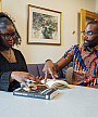 Associate Professor of History Edward Onaci and Kyra Norman '25