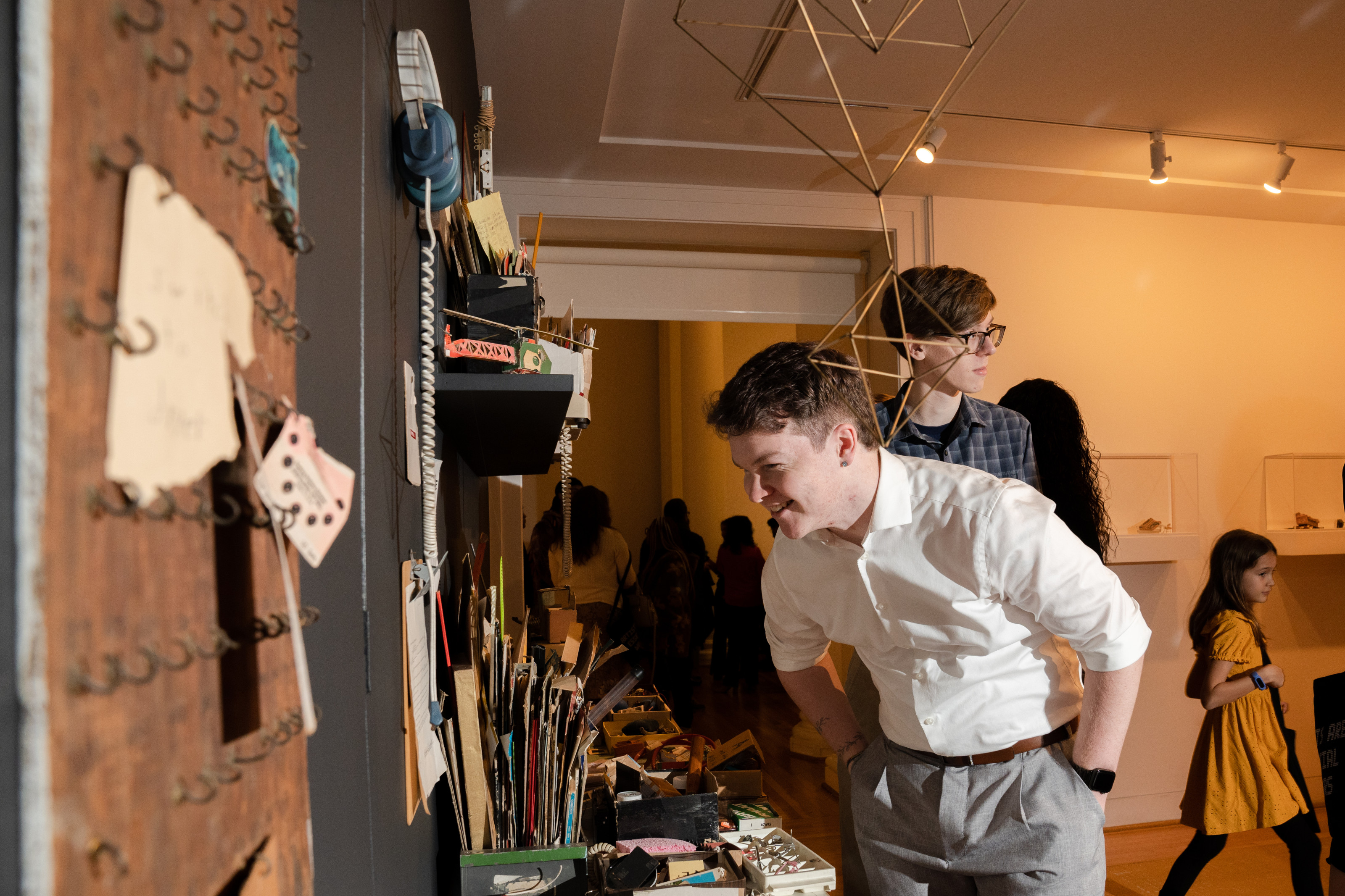 Ursinus students looking at art in Some Things Last a Long Time. Photo by Margo Reed. Ursinus College and the Berman Museum permitted to ...