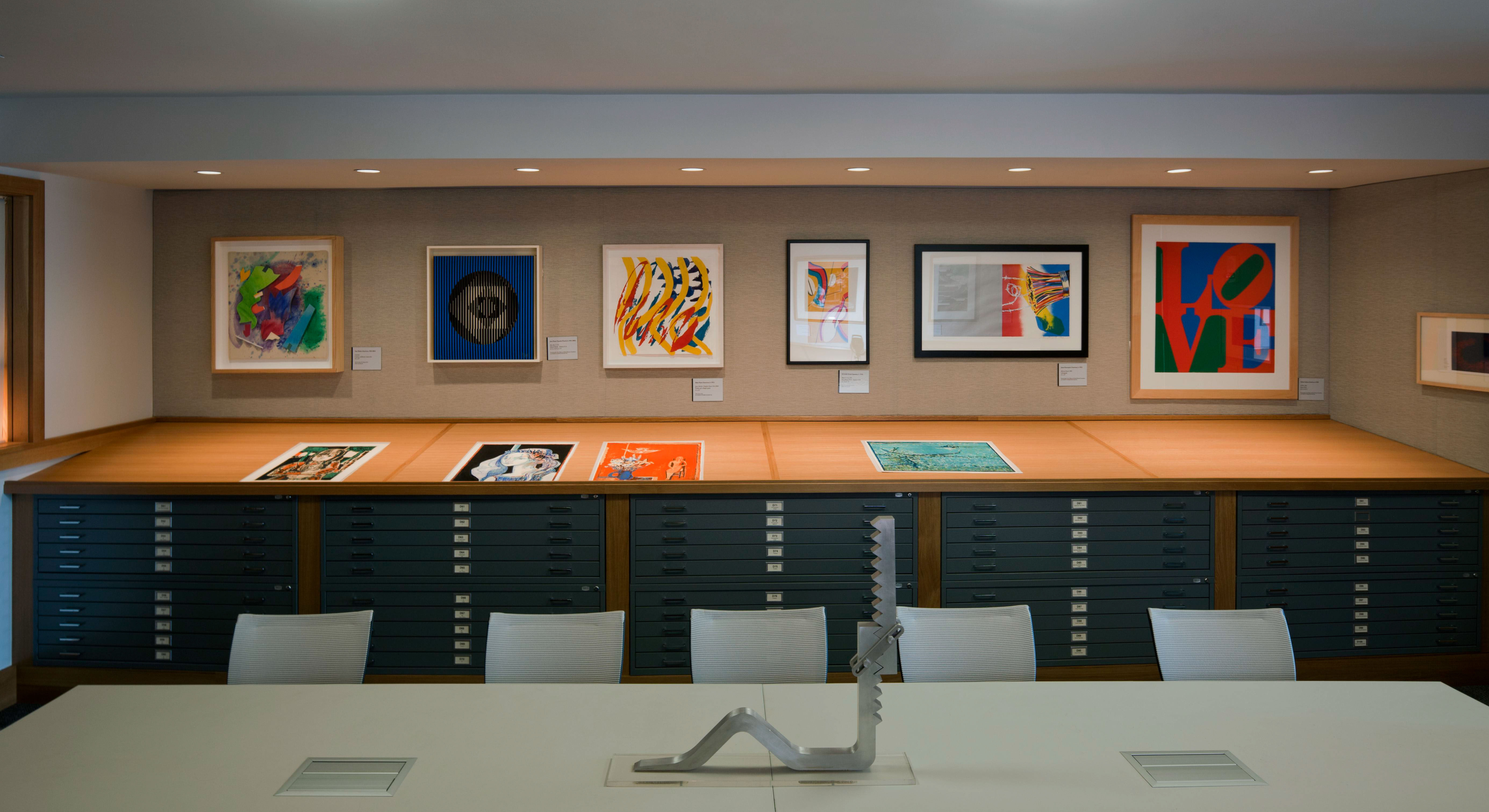 Photograph of the Works on Paper Study Room Ursinus College and the Berman Museum permitted to print images or share on social media for ...