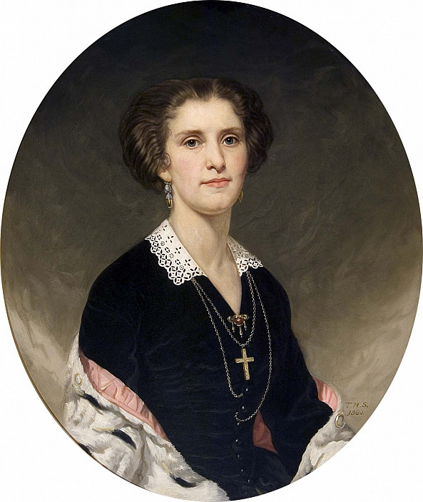 Artist with initials T.H.S., Portrait of Mrs. Chevalier Jackson?, 1860.