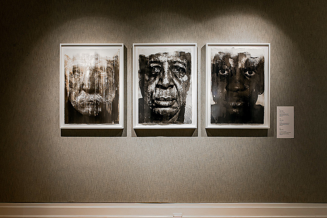 Installation view of Faces