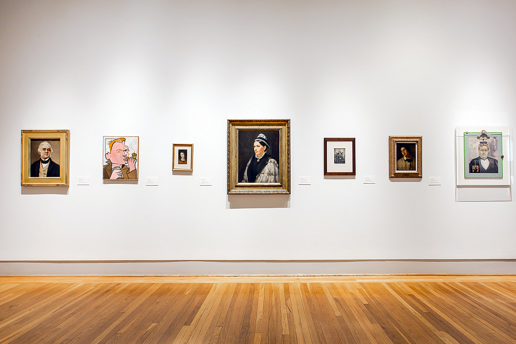 Installation view of Faces