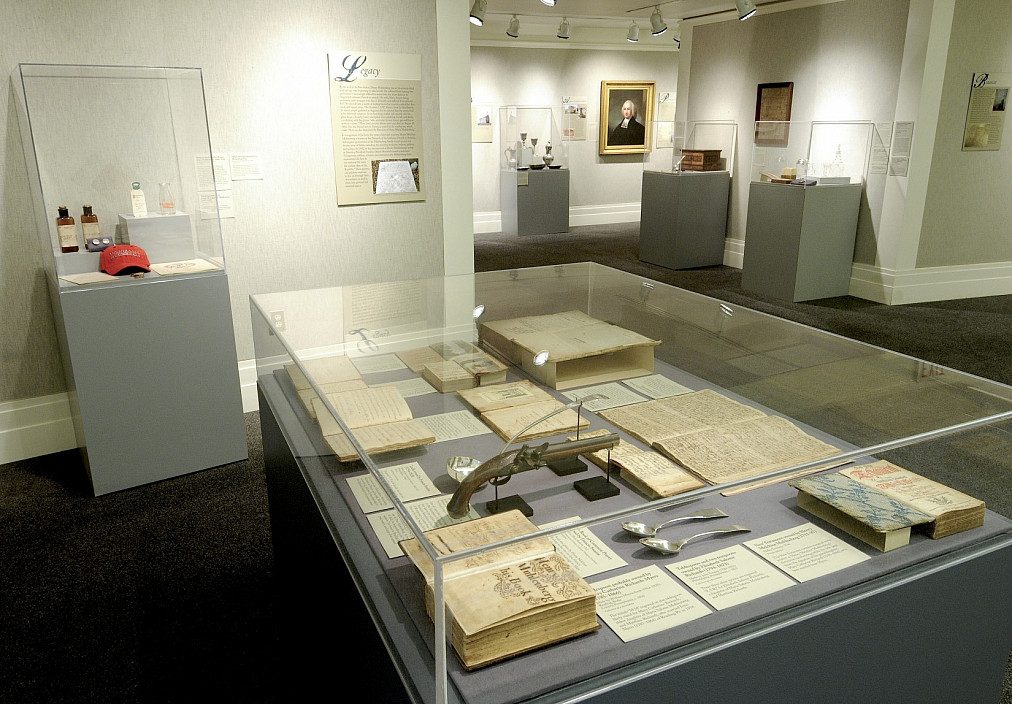 Installation view of Pastors & Patriots The Muhlenberg Family of Pennsylvania.