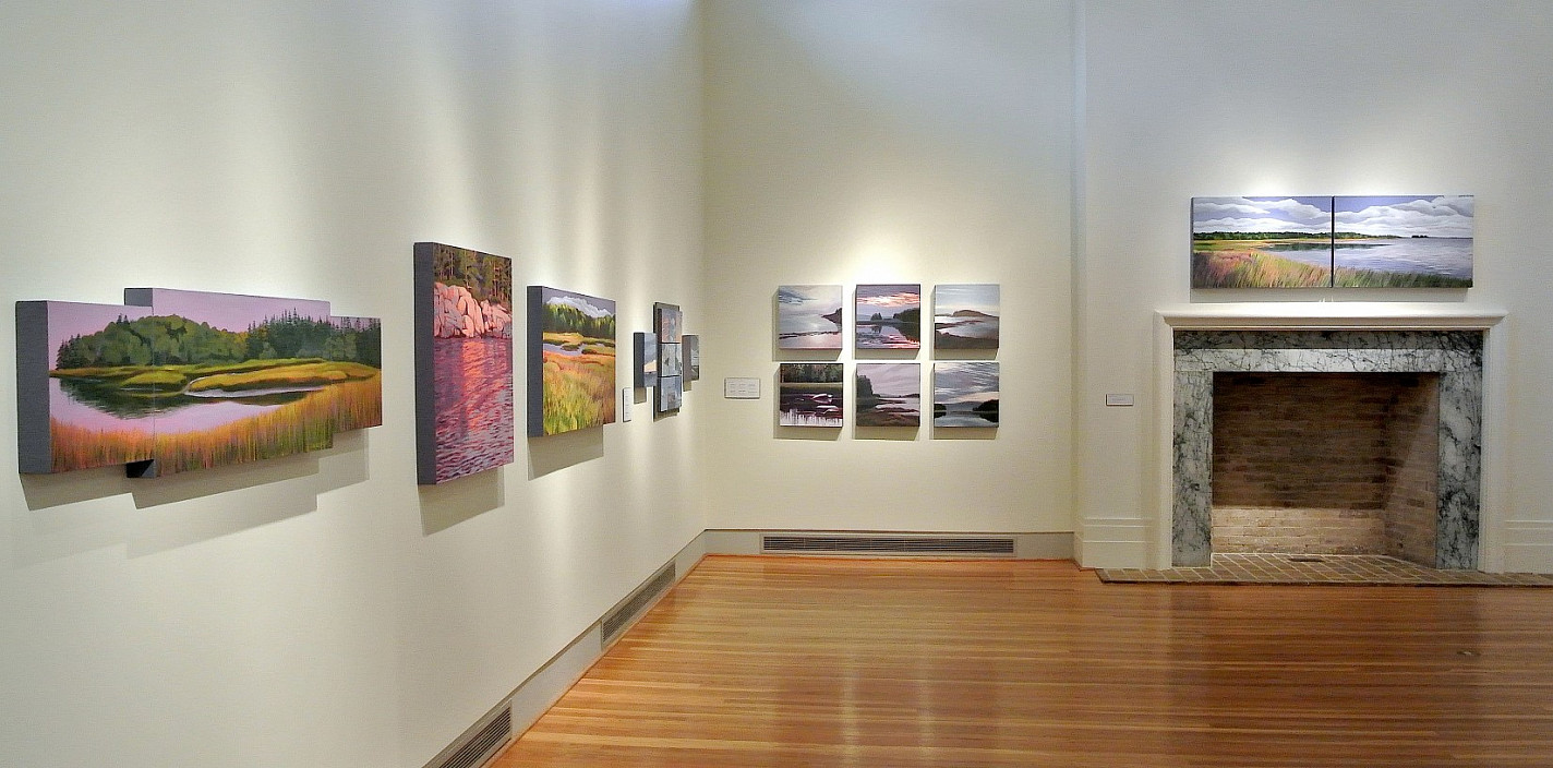 Installation view of Barbara J. Zucker: 40 Years of Painting: A Visual Journey.