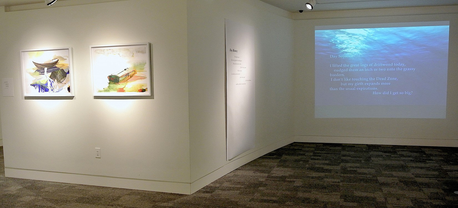 Installation view of Diary of the One Swelling Sea.