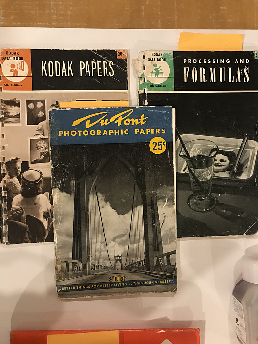 19th- and 20th-century photographic manuals from which Chuck Kelton draws formulas to make his work