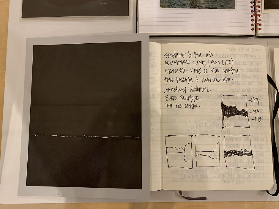 Chuck Kelton's notebooks used in the process of creating his photographs