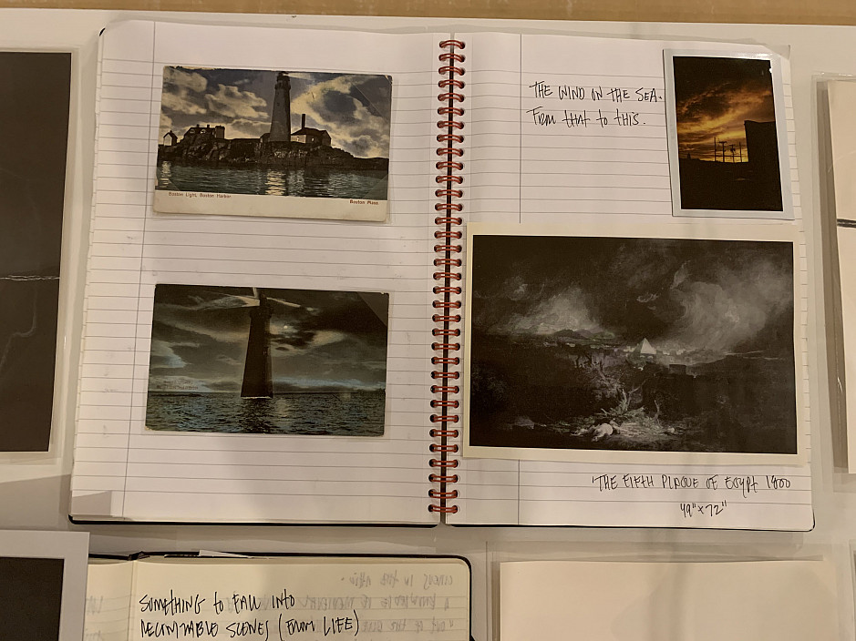 Chuck Kelton's notebooks used in the process of creating his photographs