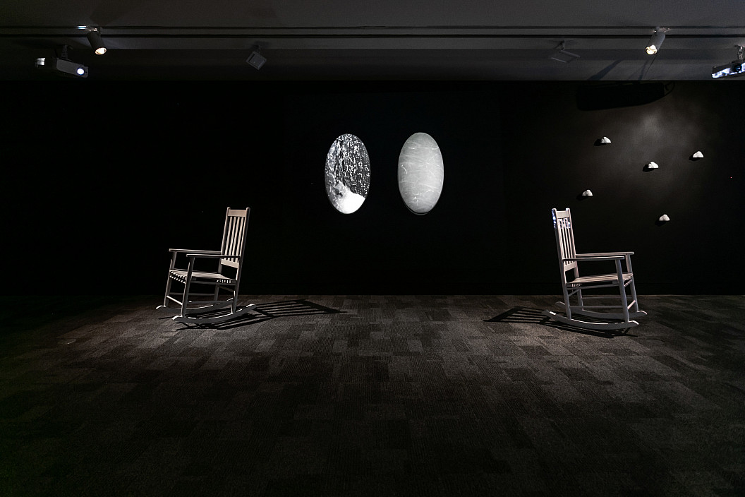 Installation View of Alison Safford: Anthro(Site) installed at The Berman Museum of Art, 2021.