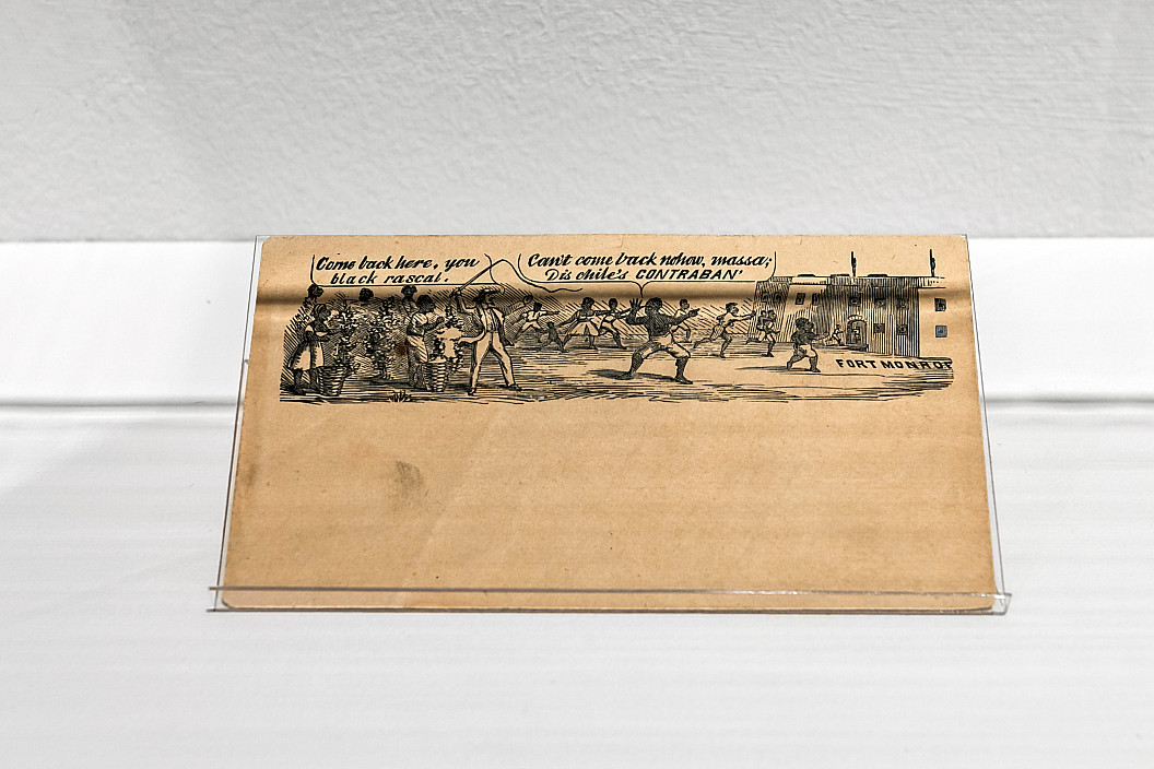 Installation view of A Stirring Song Sung Heroic: African Americans from Slavery to Freedom, 1619 to 1865