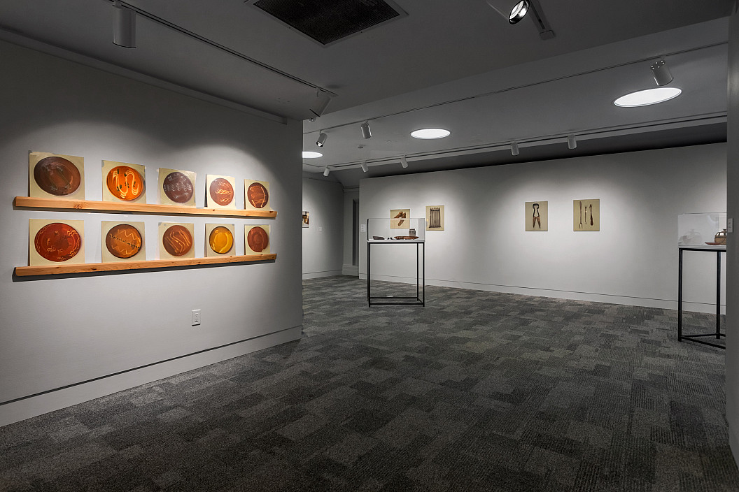 Installation view of Absent yet Present: A Painterly Dialogue with the Pennsylvania German Collection