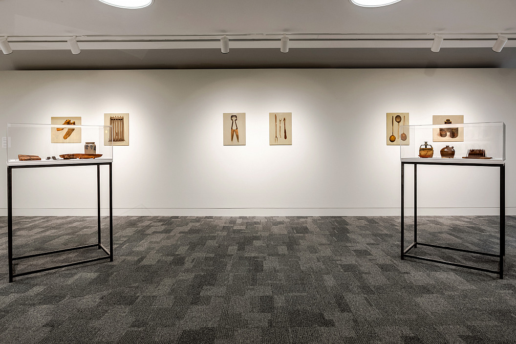 Installation view of Absent yet Present: A Painterly Dialogue with the Pennsylvania German Collection