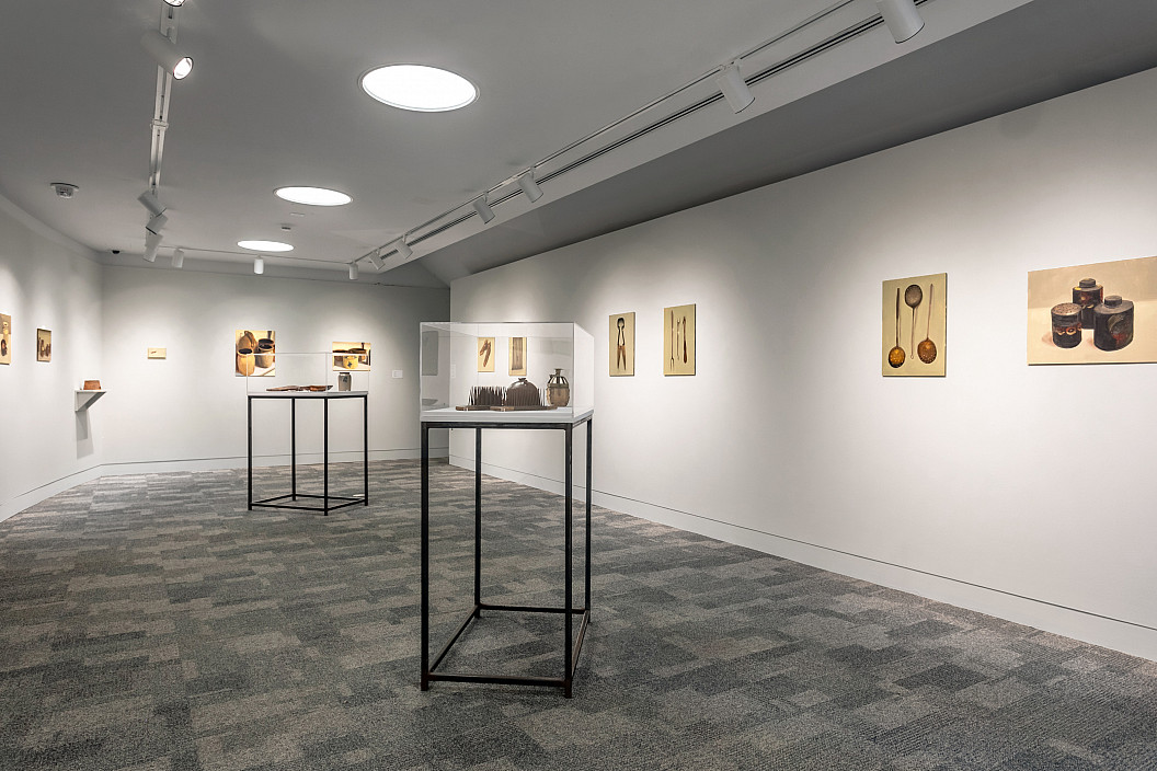 Installation view of Absent yet Present: A Painterly Dialogue with the Pennsylvania German Collection