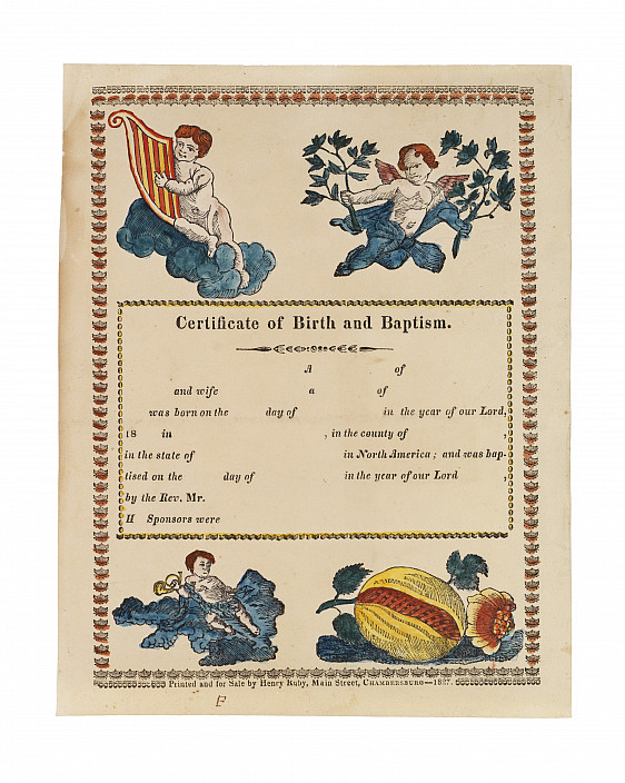 Henry Ruby, Fraktur, 1837.