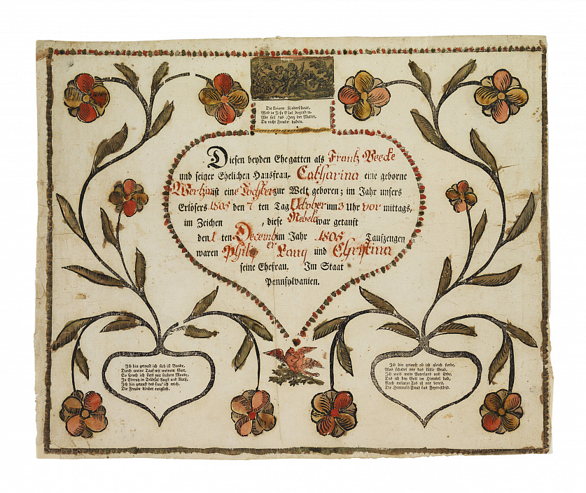 PA German Unknown Artist, Fraktur, n.d.