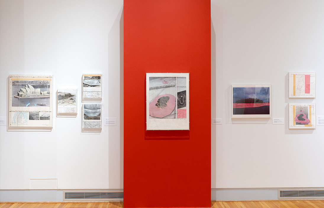 Installation view of Christo and Jeanne-Claude: The Tom Golden Collection