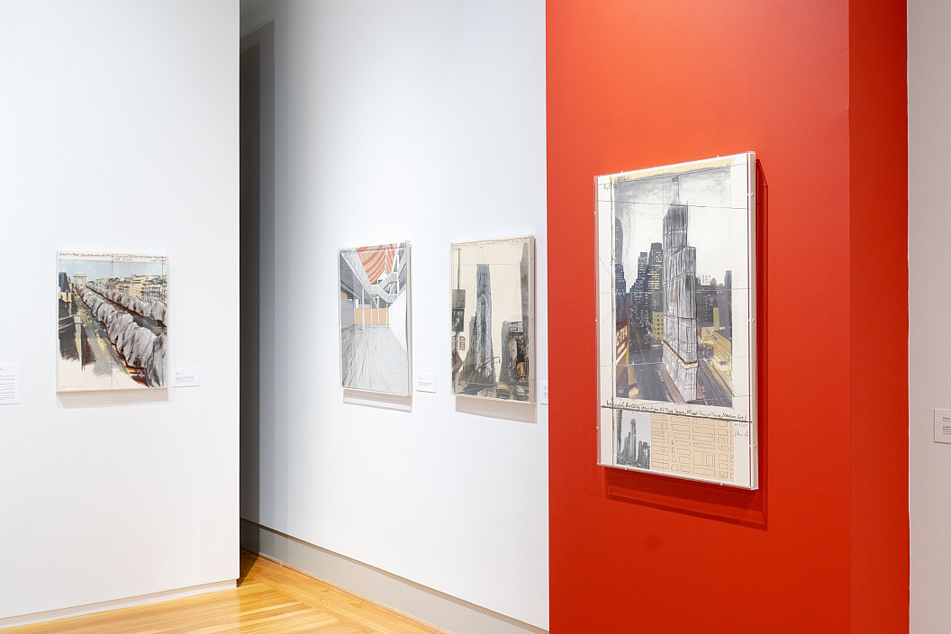 Installation view of Christo and Jeanne-Claude: The Tom Golden Collection