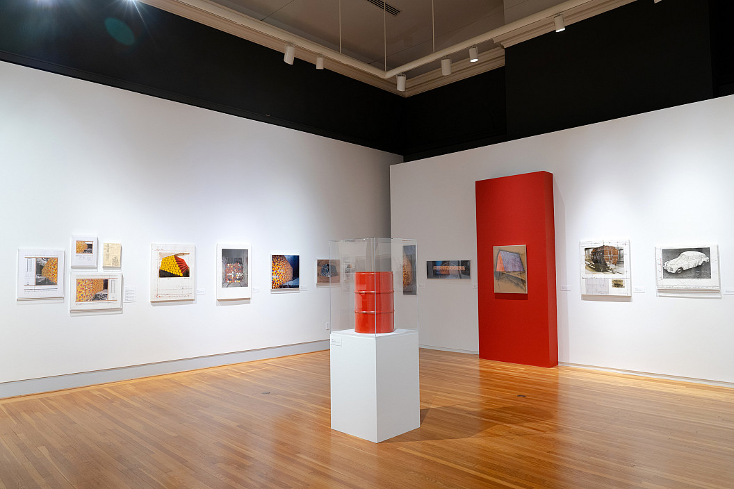 Installation view of Christo and Jeanne-Claude: The Tom Golden Collection