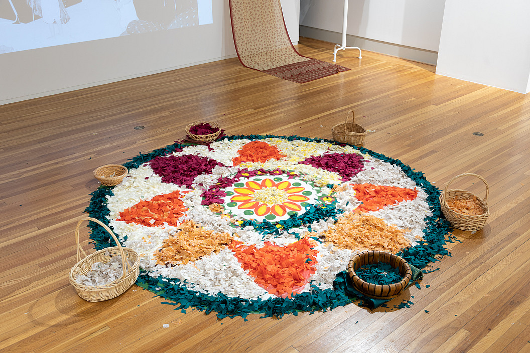 Installation view of Mekha Varghese '23's work in ASE 2023.