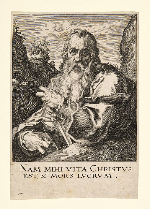 Hendrik Goltzius, Christ, the Twelve Apostles (14: Saint Paul), n.d.