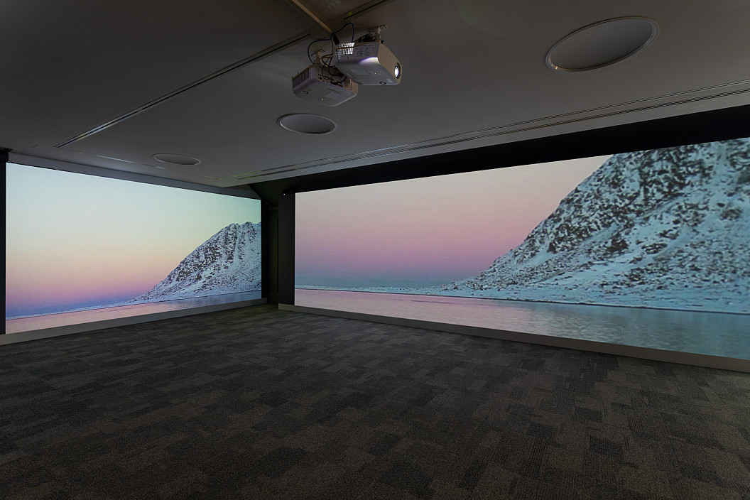 Installation view of Janet Biggs: Imagination and Desire in a Northern Landscape.