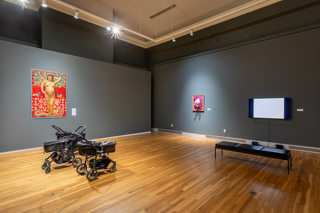 Installation view of 2024 exhibition Kukuli Velarde: Free, Total, Faithful, and Fruitful.