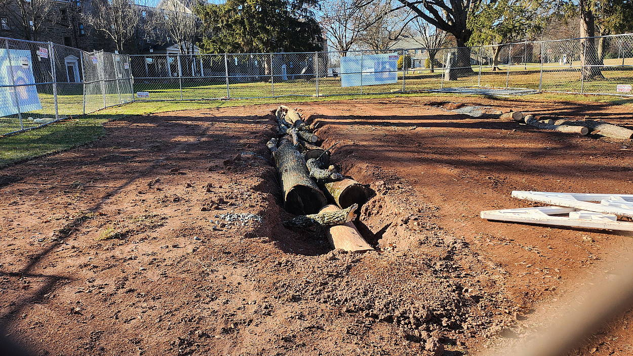 Construction of The Instrument's trenches.