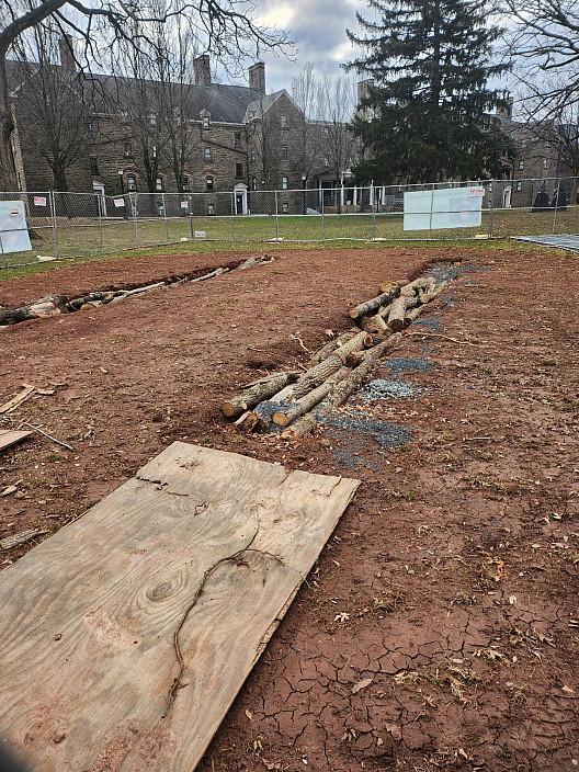 Construction of The Instrument's trenches.