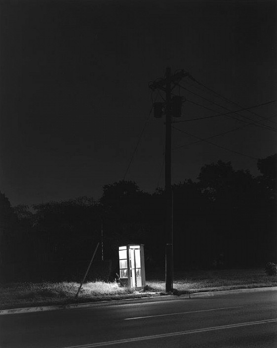 George Tice, Telephone Booth, 3 a.m., Rahway, NJ, 1974.